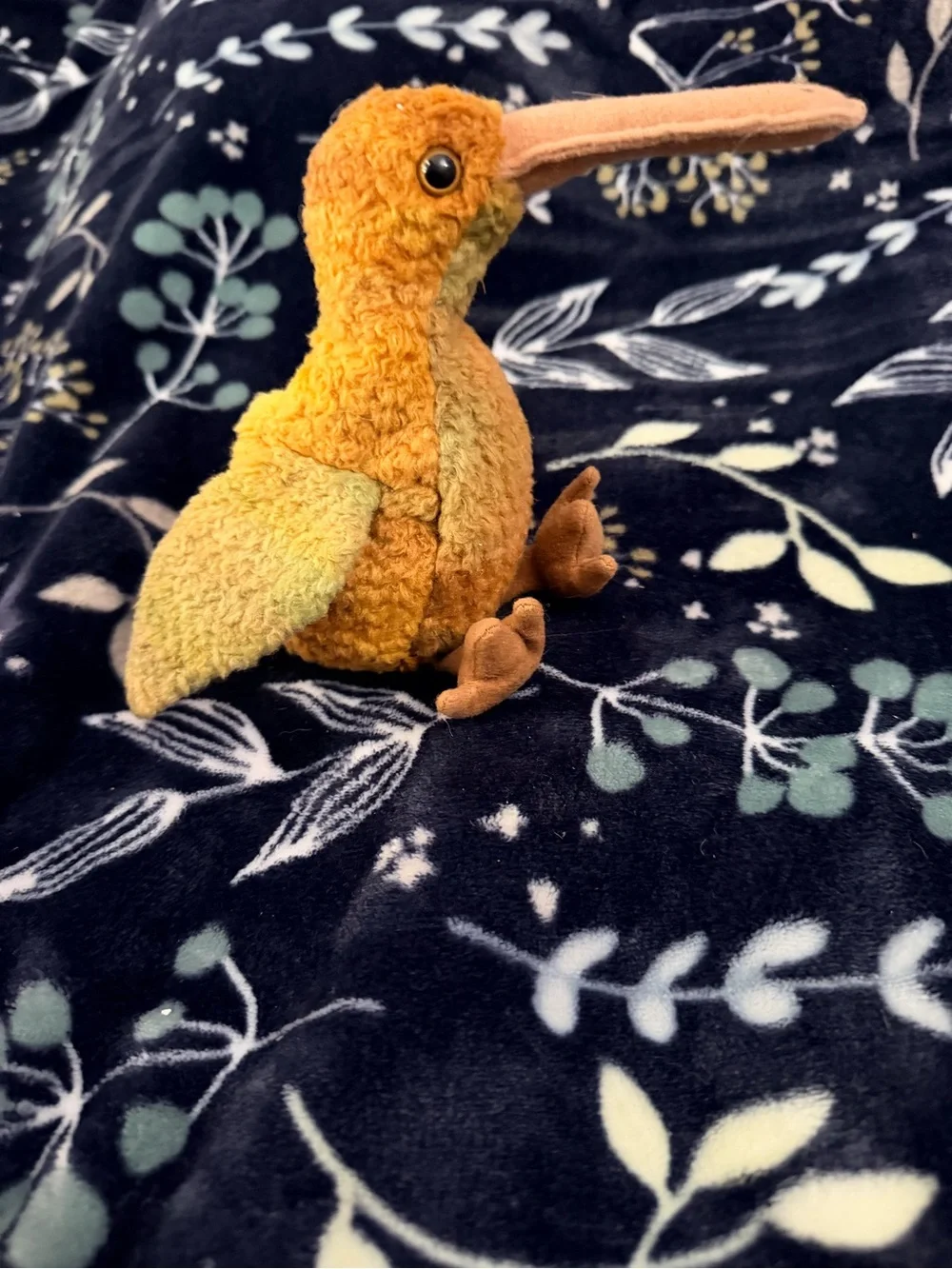 Vintage Retired Ty Plush Kiwi Bird - Orange and Brown